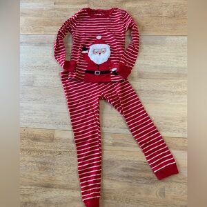 Carter's Santa Red and White Striped Pajama Set 5T